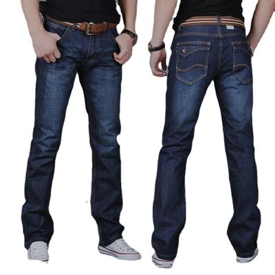 Zipper Fly XMAMLON Stretch Regular Fit Pants Moda Uomini Denim Slim Mid Waist Jeans