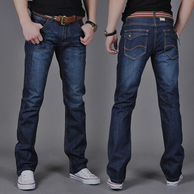 Zipper Fly XMAMLON Stretch Regular Fit Pants Moda Uomini Denim Slim Mid Waist Jeans