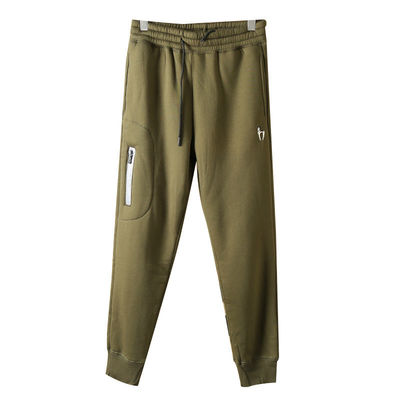 100% di cotone ricamo Uomo lana rivestita Corridori caldi pantaloni imbottiti Pantaloni per la vita media