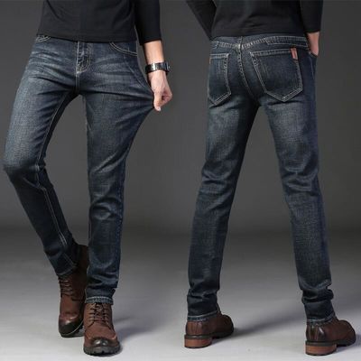 XMAMLON RTS Pantaloni da uomo Jeans normali con lavaggio artigianale e tecnologia a prova di vento