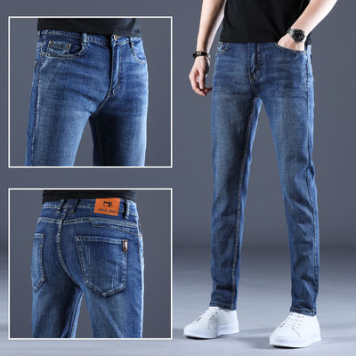 XMAMLON RTS Pantaloni da uomo Jeans normali con lavaggio artigianale e tecnologia a prova di vento