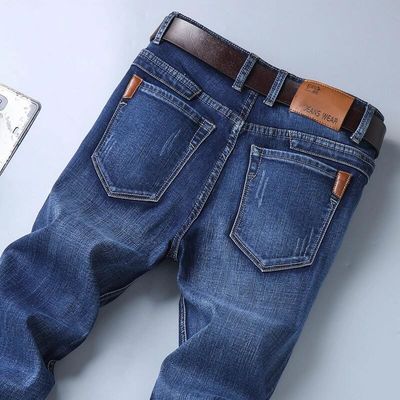 XMAMLON RTS Pantaloni da uomo Jeans normali con lavaggio artigianale e tecnologia a prova di vento