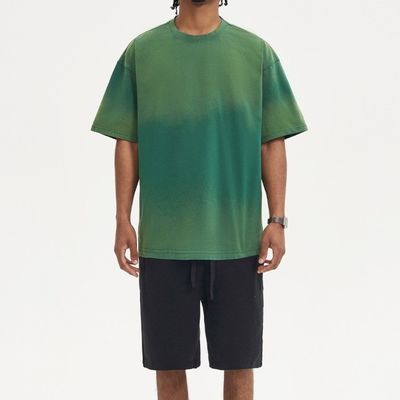100% cotone Unisex T-shirt di base di grandi dimensioni T-shirt maschile casual loose wash solido