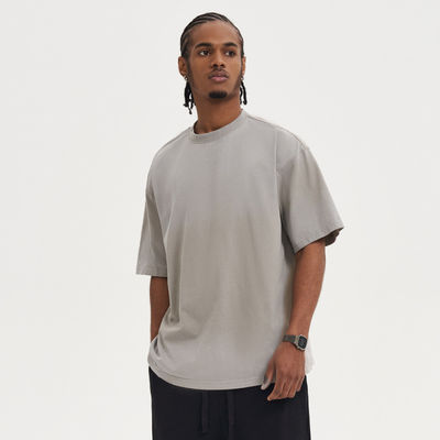 100% cotone Unisex T-shirt di base di grandi dimensioni T-shirt maschile casual loose wash solido