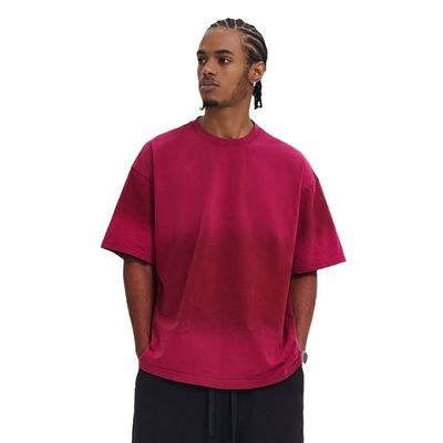 100% cotone Unisex T-shirt di base di grandi dimensioni T-shirt maschile casual loose wash solido