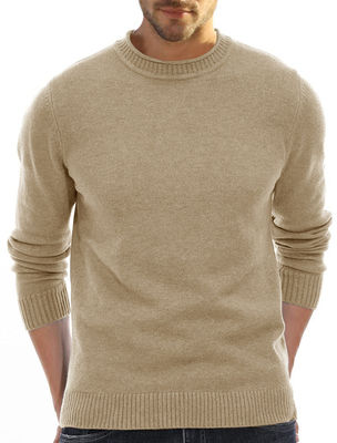 Pullover a maglia a maglia personalizzato per il collo per uomini per la produzione OEM ODM