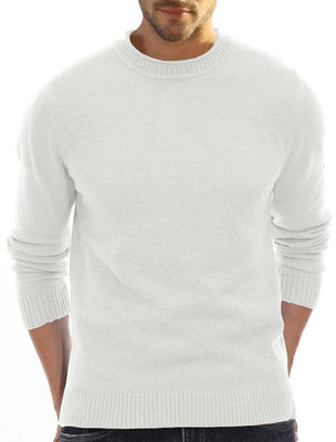 Pullover a maglia a maglia personalizzato per il collo per uomini per la produzione OEM ODM