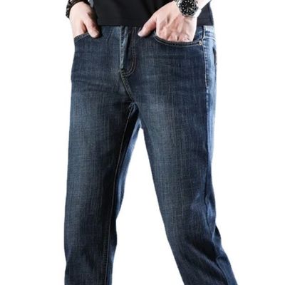 Abbigliamento da strada da uomo Jeans con cerniera a forma di mosca stampata e tasche