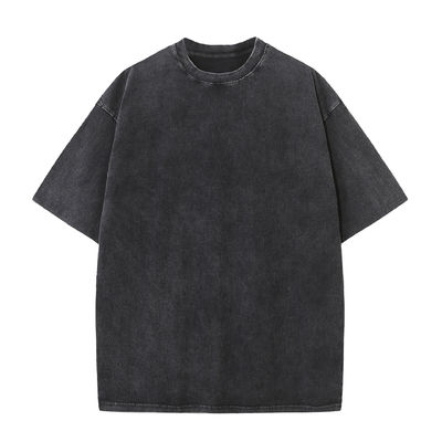 Versione libera 100% cotone 230G T-shirt da strada pesante lavato per uomini oversize