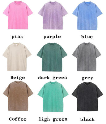 Versione libera 100% cotone 230G T-shirt da strada pesante lavato per uomini oversize
