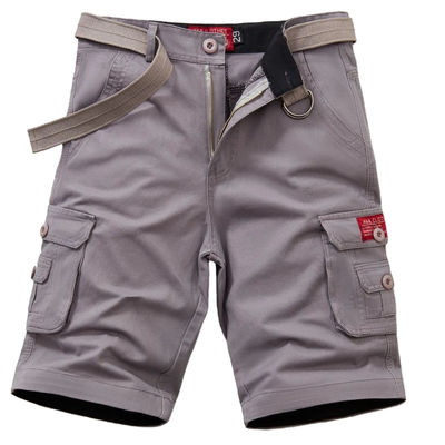 Pantaloni da carico maschile in cotone spesso con comodità multi-tasche