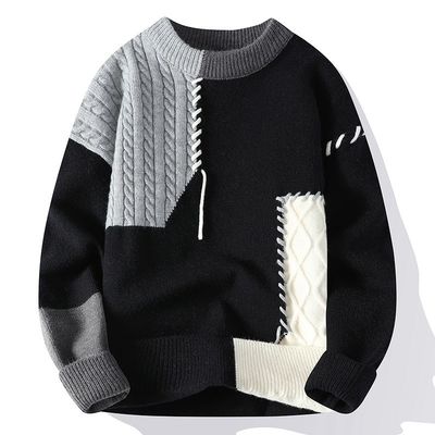 Collo rotondo Uomo Inverno Autunno Maglioni di Natale Pullover di Streetwear coreano