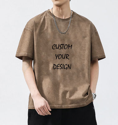 XMAMLON RTS OEM Vintage 250G Streetwear oversized t-shirt da uomo da peso pesante
