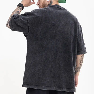 XMAMLON RTS OEM Vintage 250G Streetwear oversized t-shirt da uomo da peso pesante