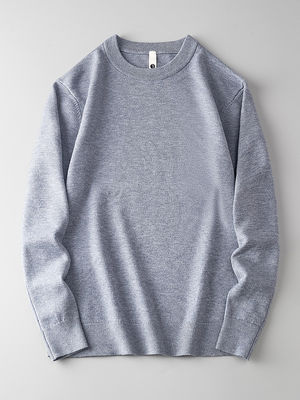 Maglieria di lana di merino maschile Giubbotto in liossello stile Pullover solido personalizzato Cardigan in cashmere