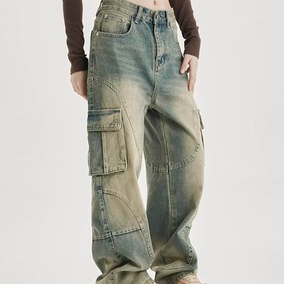Giubbotti da uomo in denim, pantaloni da carico, pantaloni da carico in vendita all'ingrosso