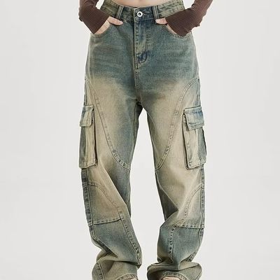 Giubbotti da uomo in denim, pantaloni da carico, pantaloni da carico in vendita all'ingrosso