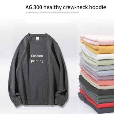 Custom 300g Double-sided Tricked Crew-neck Sweatshirts maschili con cappuccio per la salute invernale