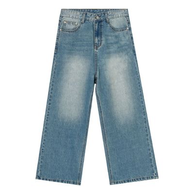 tessuto Polyester/Cotton Jeans blu rettilineo maschile con stampa digitale