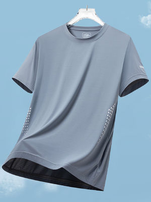Stile sportivo Logo personalizzato Polyester Spandex Magliette bianche di grandi dimensioni per uomini