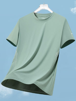 Stile sportivo Logo personalizzato Polyester Spandex Magliette bianche di grandi dimensioni per uomini