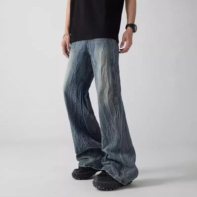 Scarpe tagliate Flare sudore allentato jeans da uomo pantaloni per uomini