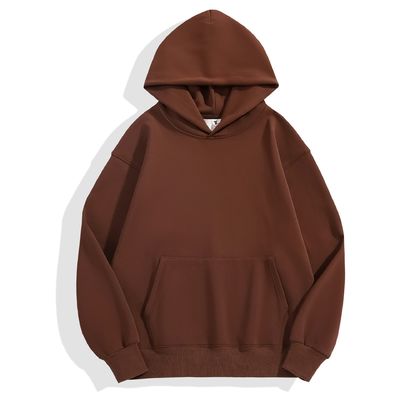 Hoodie invernali maschili con cappuccio spessore stretto pelliccia spalla goccia cappuccio di cotone XS-4XL 480g