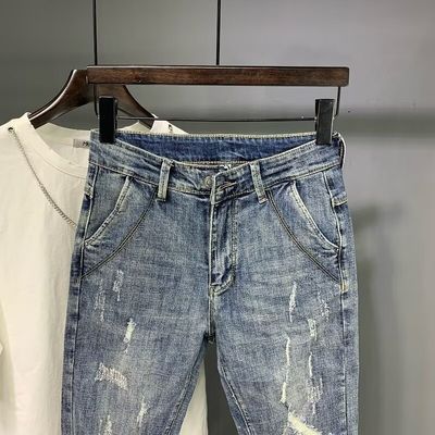 Pantaloni da disegnatore per uomini jeans pantaloni snelli per uomini tagliati articoli in stock