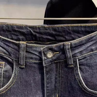 Mid Waist XMAMLON Uomo Hip Hop Streetwear Skinny Ripped Damage Jeans Pantaloni
