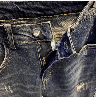 Mid Waist XMAMLON Uomo Hip Hop Streetwear Skinny Ripped Damage Jeans Pantaloni