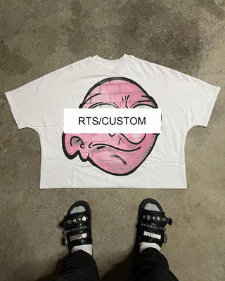 T-shirt da uomo e da donna con stampa grafica RTS personalizzata in cotone al 100%