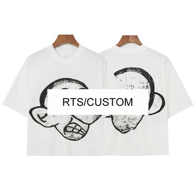 T-shirt da uomo e da donna con stampa grafica RTS personalizzata in cotone al 100%