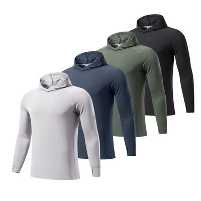 Pullover a colletto con cappuccio traspirante, felpa con cappuccio, felpa al 100% in poliestere