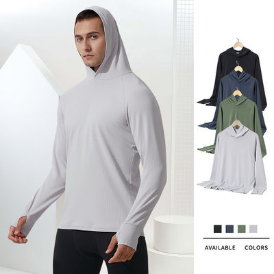 Pullover a colletto con cappuccio traspirante, felpa con cappuccio, felpa al 100% in poliestere