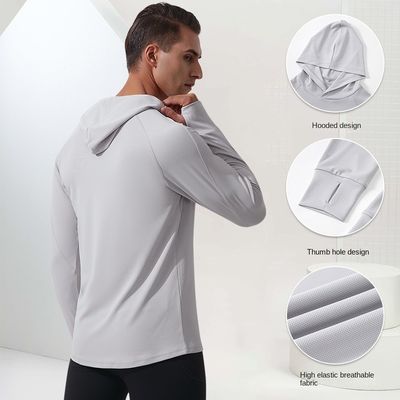 Pullover a colletto con cappuccio traspirante, felpa con cappuccio, felpa al 100% in poliestere
