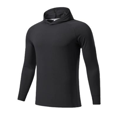 Pullover a colletto con cappuccio traspirante, felpa con cappuccio, felpa al 100% in poliestere