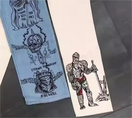Disegno RTS Custom Jeans loose denim baggy per uomini e donne Jeans da ragazzo in forma dritta