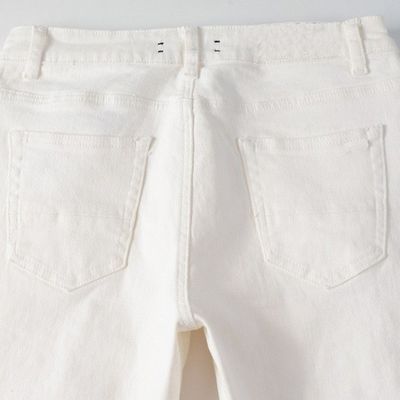 Cotton Denim Stretch Skinny Sustainable Print Uomini jeans a matita dritto