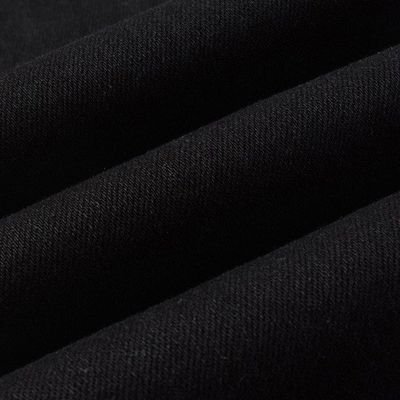 Fascia a doppio strato di design pieghevole nero Strass impilato jeans skinny denim per uomini