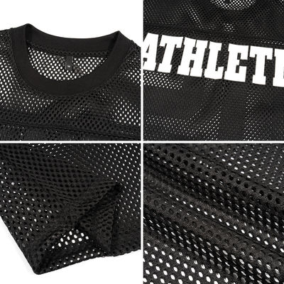 Stampa con trasferimento di calore in tessuto a maglia T-shirt a maglia per abbigliamento sportivo maschile