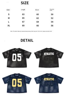 Stampa con trasferimento di calore in tessuto a maglia T-shirt a maglia per abbigliamento sportivo maschile