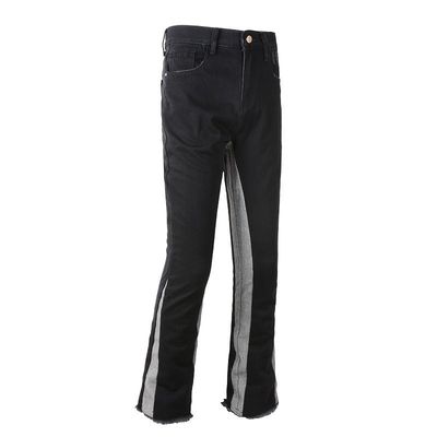 Pantaloni da uomo con patch stretch denim jeans con finitura snella e distress