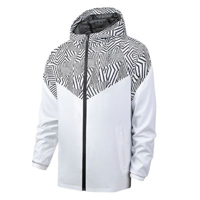 Cappotto uomo impermeabile impermeabile al vento Moderno Anorak sottile stile manica regolare 100% poliestere