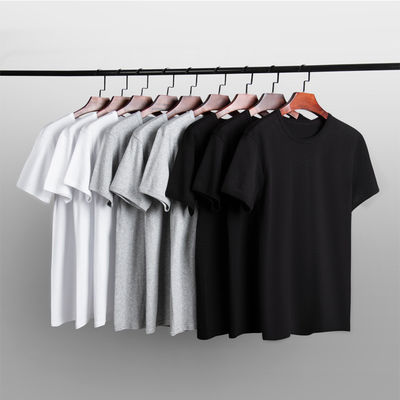 T-shirt sportivi semplici in ingrosso T-shirt da uomo con collo in O tipo di tessuto articoli a maglia n. 180