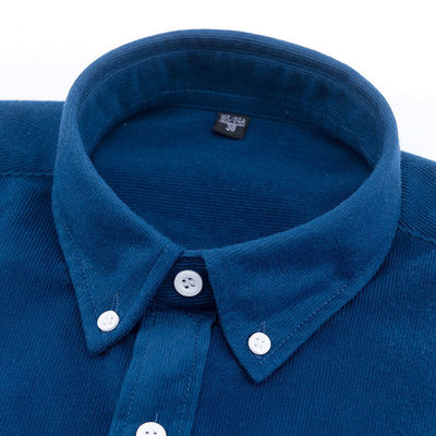 No Needle Detection Camicie tessute per uomini M-5XL Manica lunga Polo colorato
