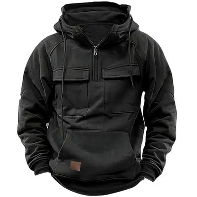 Pullover maschile con cappotto in colore solido Pullover casual per autunno e inverno