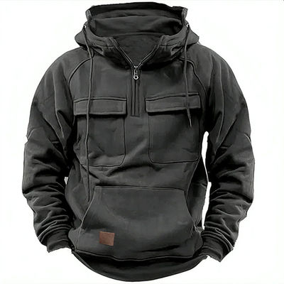 Pullover maschile con cappotto in colore solido Pullover casual per autunno e inverno