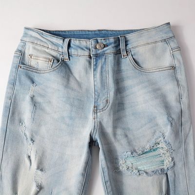PUNK STYLE Stretch lavato da uomo magro e magro