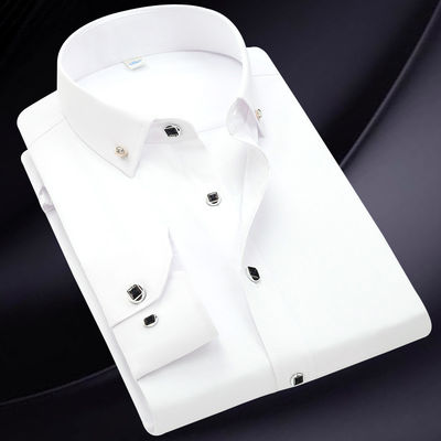 Galleria bianca maniche lunghe Unisex camicie abiti da uomo camicie da polo