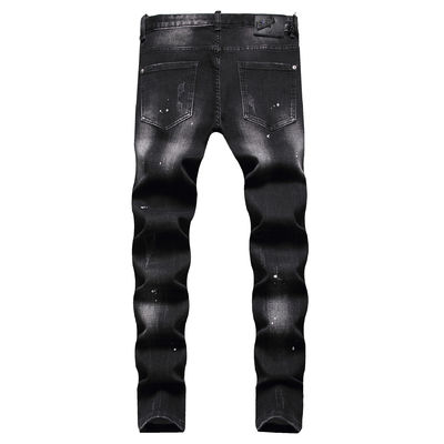 Colore di blocco di stampa modello jeans da uomo per logo personalizzato e disegno disegnato a mano